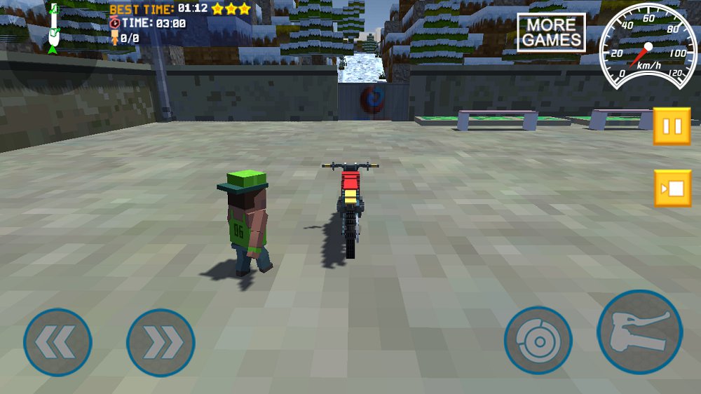 Blocky Moto Bike SIM: Winter Breeze图2