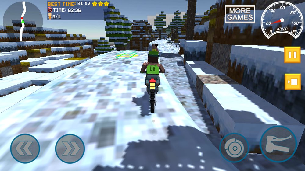Blocky Moto Bike SIM: Winter Breeze图3