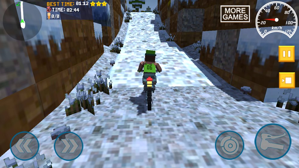 Blocky Moto Bike SIM: Winter Breeze图4