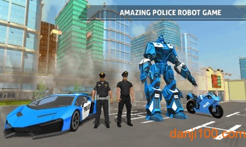 警察机器人汽车游戏图3
